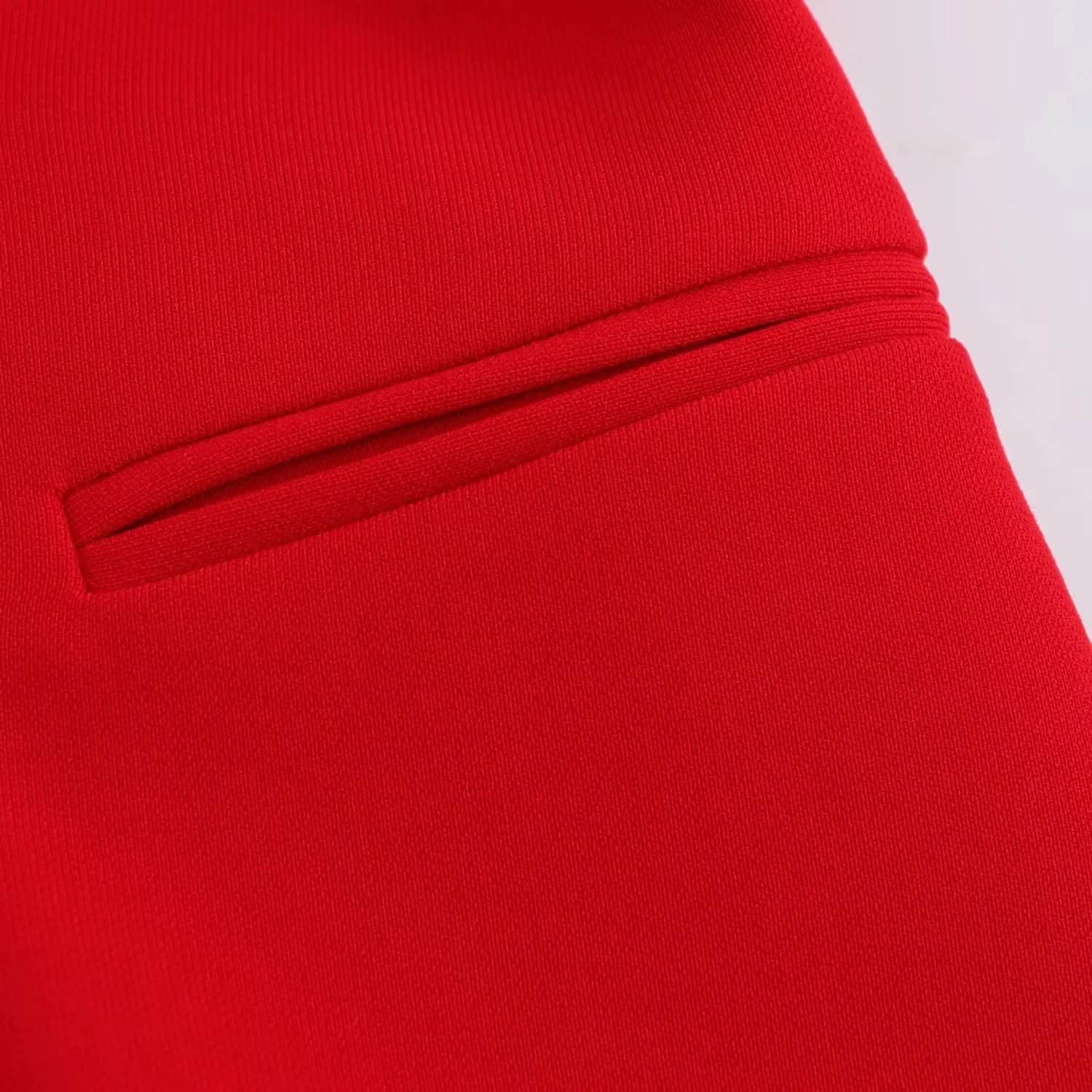 Lady Chic Red Vest Blazer Suit V Neck Sashes Sleeveless Blazer High Waist Wide Leg Pants Fashion Summer Sets