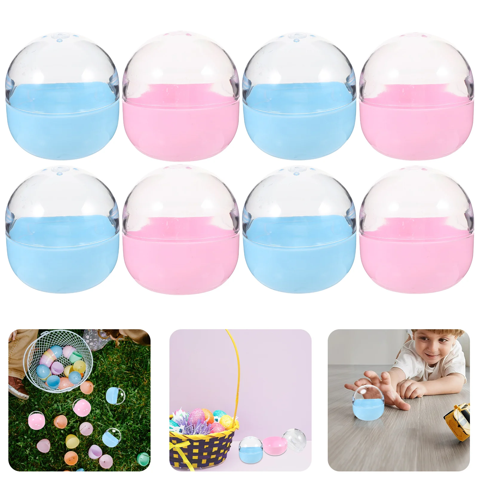 

50 Pcs The Gift Macaron Capsule Plastic Easter Eggs Fillable Capsules Balls Vending Machine Bulk