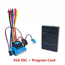 Waterproof Brushless Electric Speed Controller with Dust Protection (45A ESC and Card)