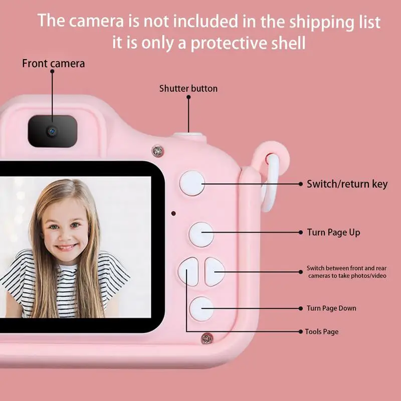 Digital Camera Cover For Kids Kids Camera Protective Cover Silicone Video Waterproof Case For Birthday Gifts