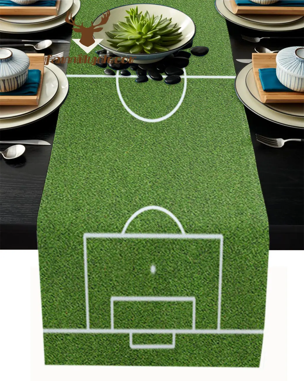 35*120cm Artificial Grass Dining Table Runner, Green Grass Table Decoration  for Wedding Banquet Holiday Party Indoor/Outdoor