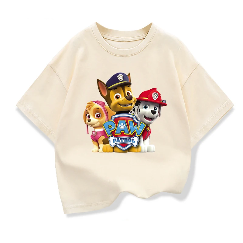 Paw Patrol Kids t shirts Dogs Printed Cartoon T Shirt for Boys Summer Animal Printing Boy T Shirt Tops Tees Children Clothes 3