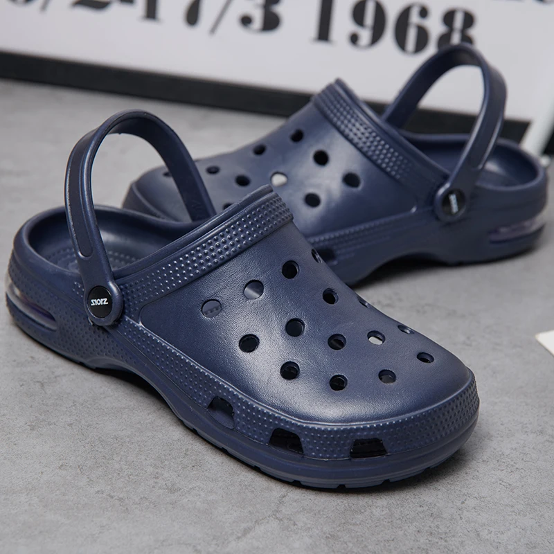 

Classic Fashion Blue Men's Beach Sandals Big Size 47 Non-slip Air Slippers Men Comfort Platform Clogs Men Zuecos Verano Hombre