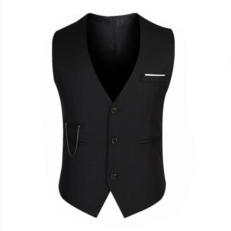 Leisure Suits for Men Suit Vest Korean British Slim-Fitting Blazer Waistcoat Vest