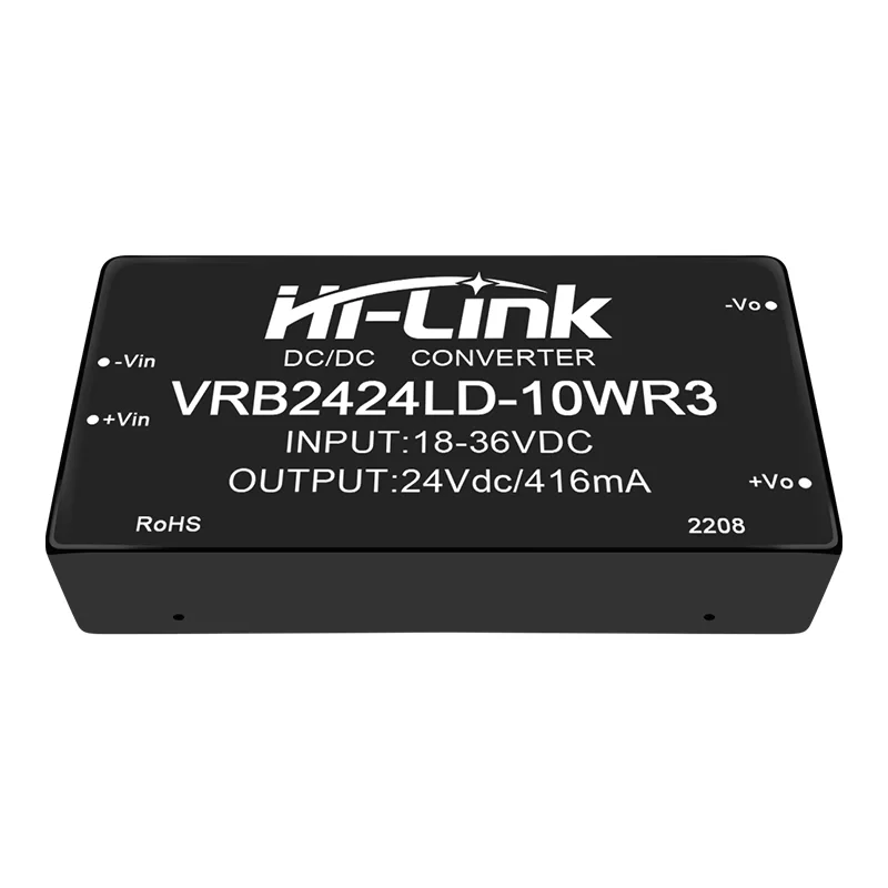 Hi-Link 2pcs/lot 18-36V to 24V 420mA Step down DC Converter Isolated VRB2424LD-10WR3 Switching Power Supply Module