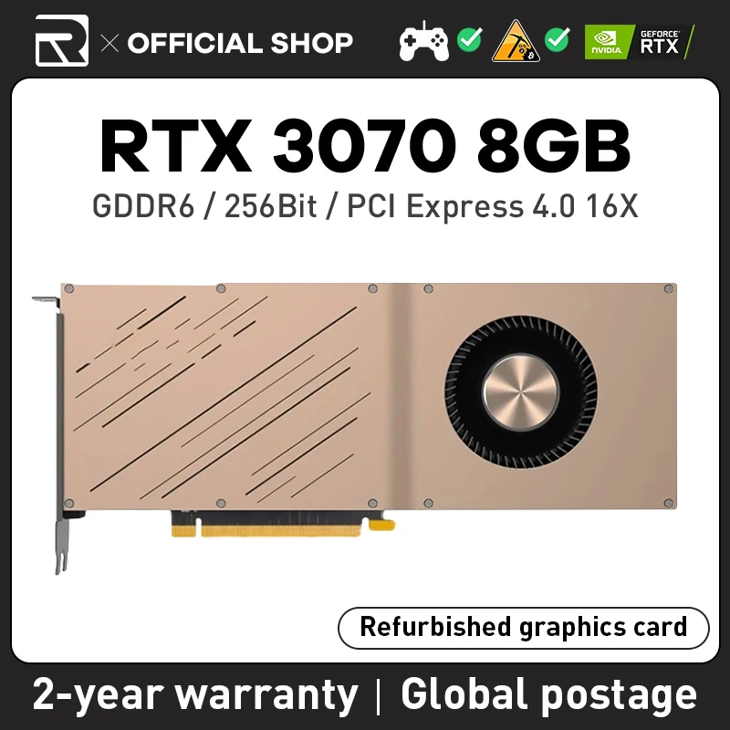 Jieshuo Rtx 3070 8Gb Ristrutturazione Della Turbina Nvidia Gpu Gddr6 256Bit Hdmi * 1 Dp * 3 Pci Express 4.0X16 Rtx 3070 Scheda Video Da 8Gb