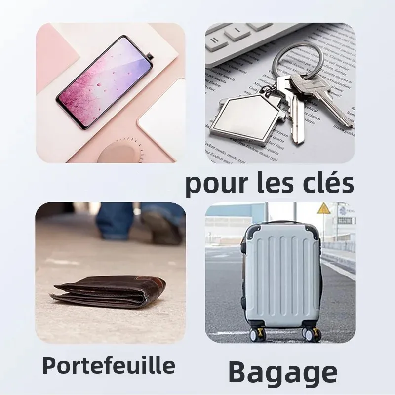 Localizzatore Bluetooth Smart Tracker, compatibile con iOS e Android, dispositivo anti-smarrimento per chiavi, portafoglio, bagagli, animali domestici._voghion.com