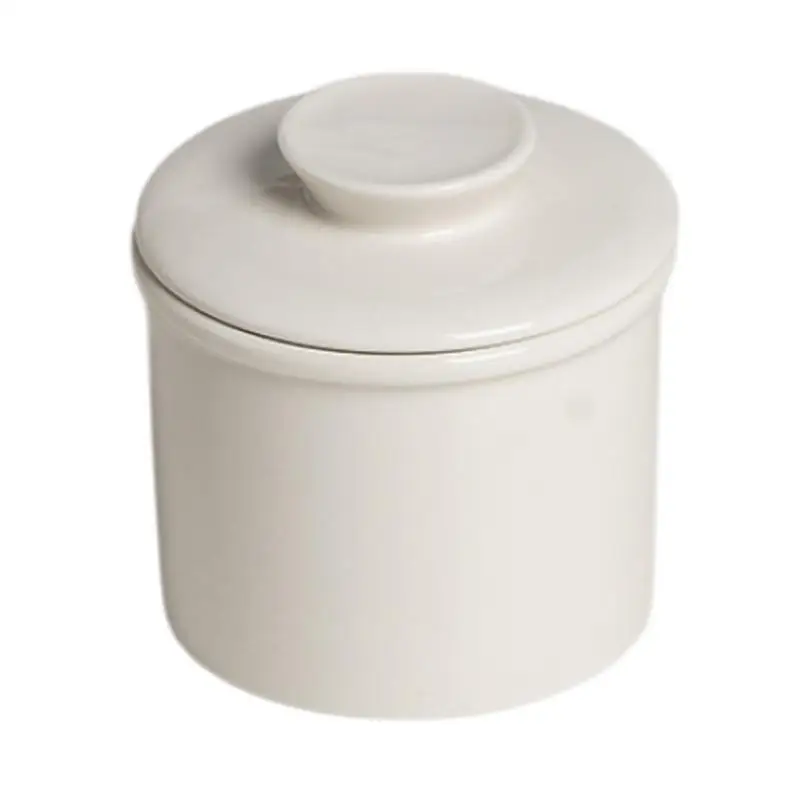 Butter Container For Counter Modern Round Porcelain Butter Jar Farmhouse Ceramic Keeper With Lid Kitchen Decor French