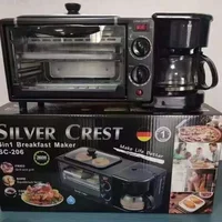 Three-in-one breakfast machine household multi-function toaster oven coffee machine bread machine 1