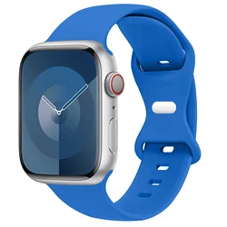 Premium Silicone Sport Strap for Smartwatch - Versatile and Durable Bracelet (Capri Blue)