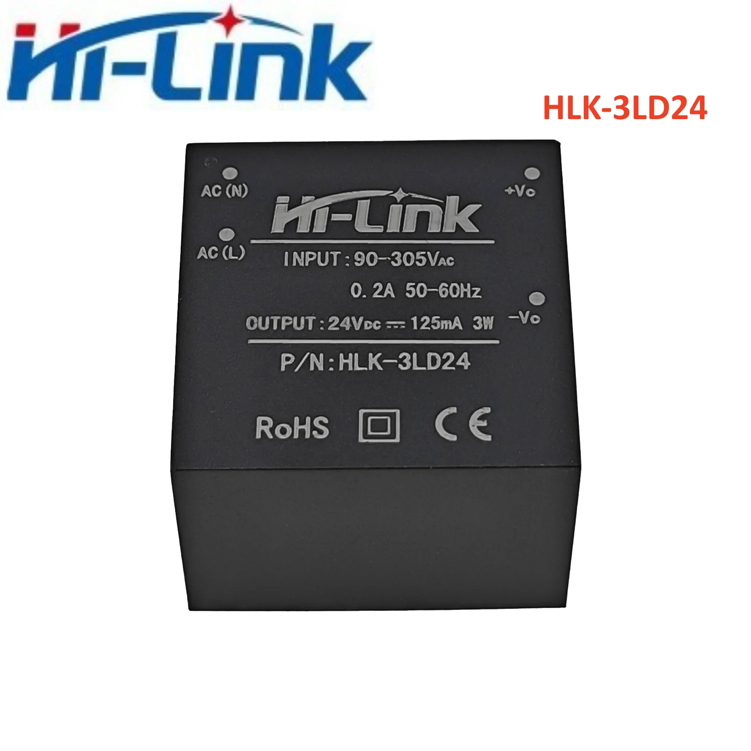 하이링크 HLK-3LD05/12 3W 초소형 AC-DC 전원 모듈 85-305Vac to 12V 0.25A 24V 0.125A IP65 저리플 스위칭 전원 공급 장치