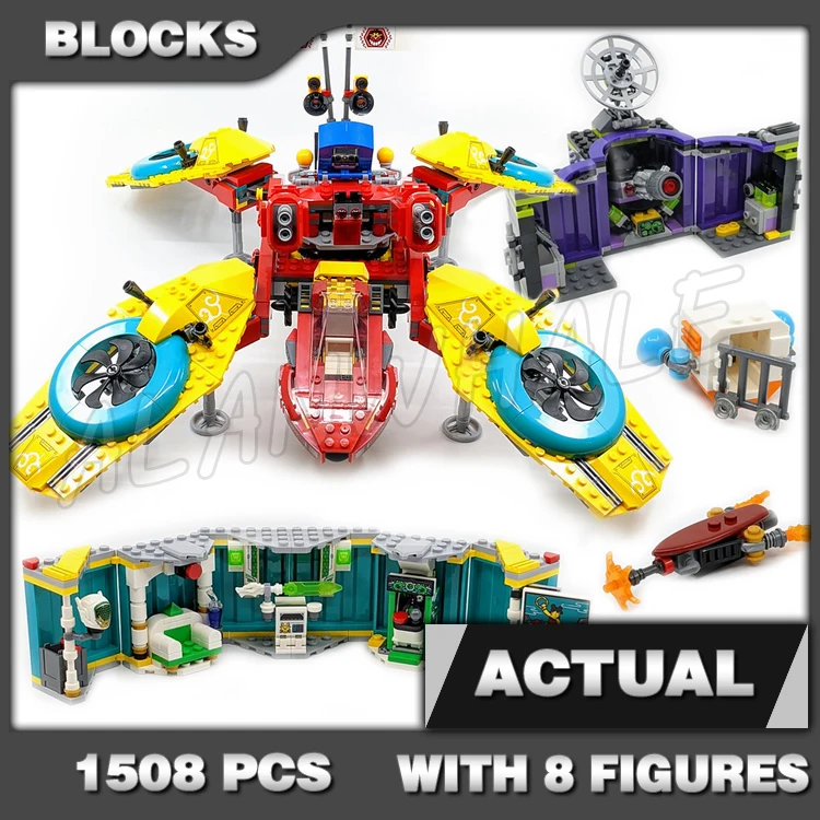 

1508pcs Monkie Kid Team Dronecopter Cargo Containers Arcade Machine Bunk Beds 60046 Building Blocks Toys Compatible With Model