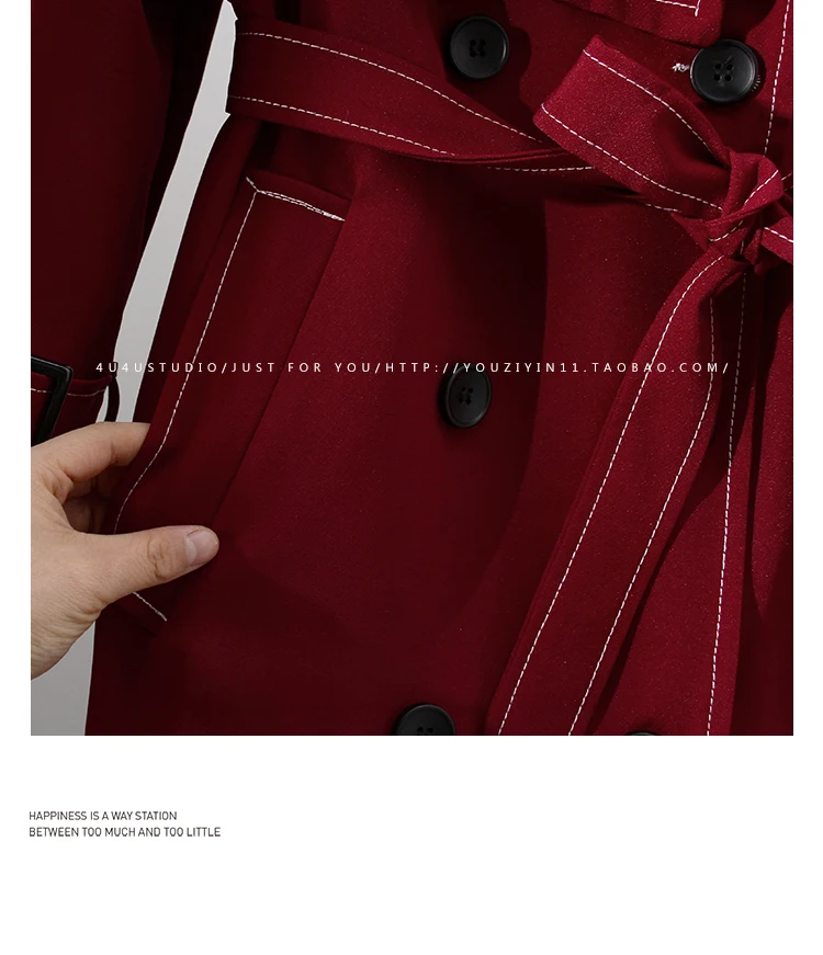 SuperAen Elegant Solid Color Trench Women's 2023 Autumn New England Style Vintage Turn-down Collar Loose Casual Coat