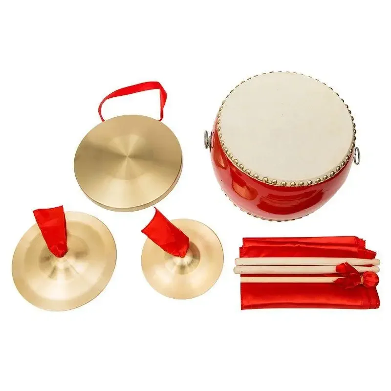 Copper Gong Drum Kindergarten Percussion Musical Instrument Toy Set Children Early Education Music Teaching Aids Set