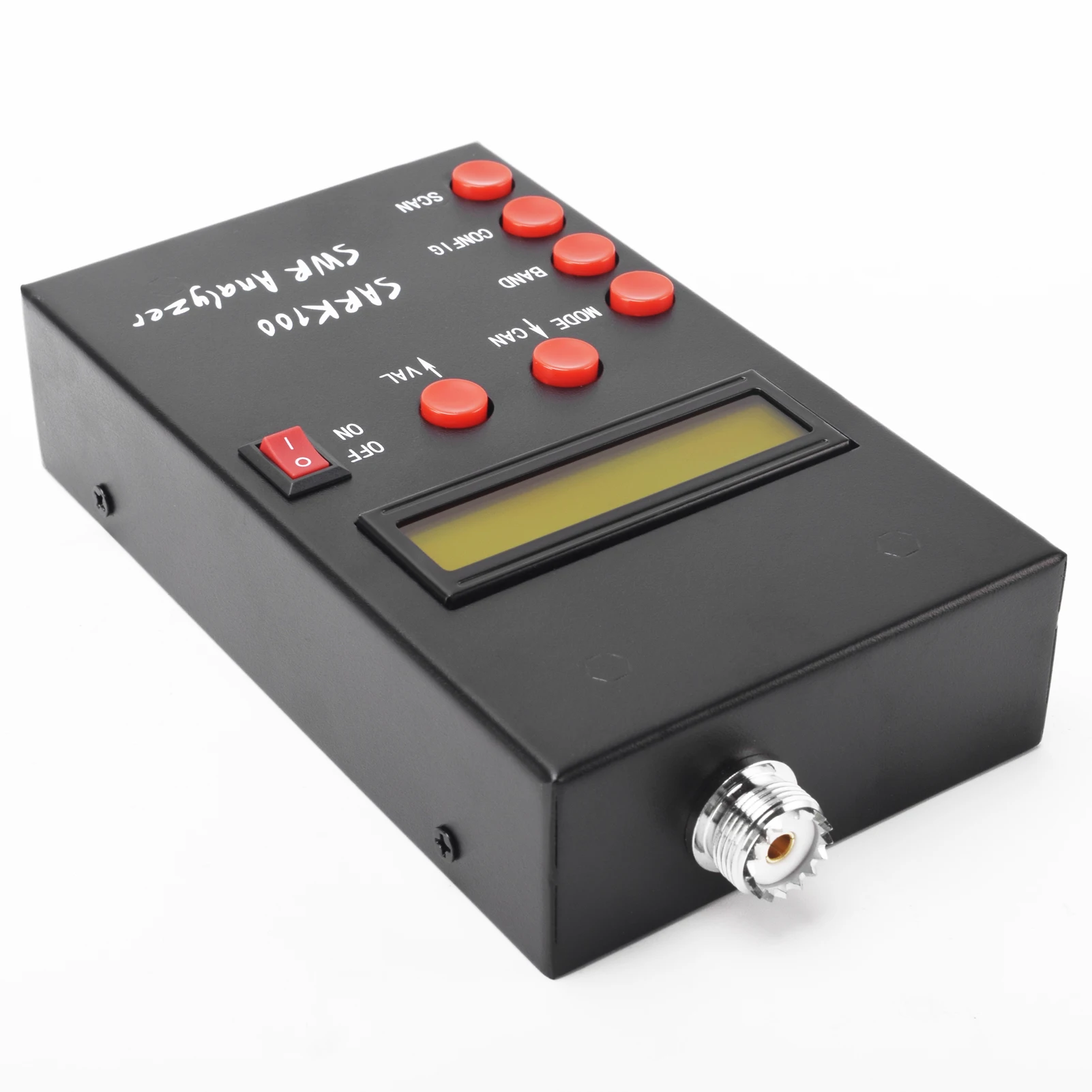 SARK100 High Accurate Antenna Analyzer Meter 1-60MHz Shortwave SWR Antenna Analyzer with 1 to 9.99 SWR Usable Measurement Range