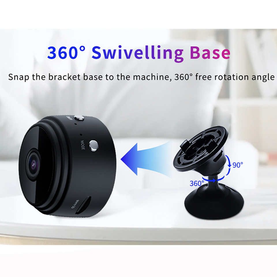 A9 WiFi Mini Camera Security Surveillance Camera Anti-Theft Wireless Video Recorder Baby and Pet Smart Home for Door Bedroom