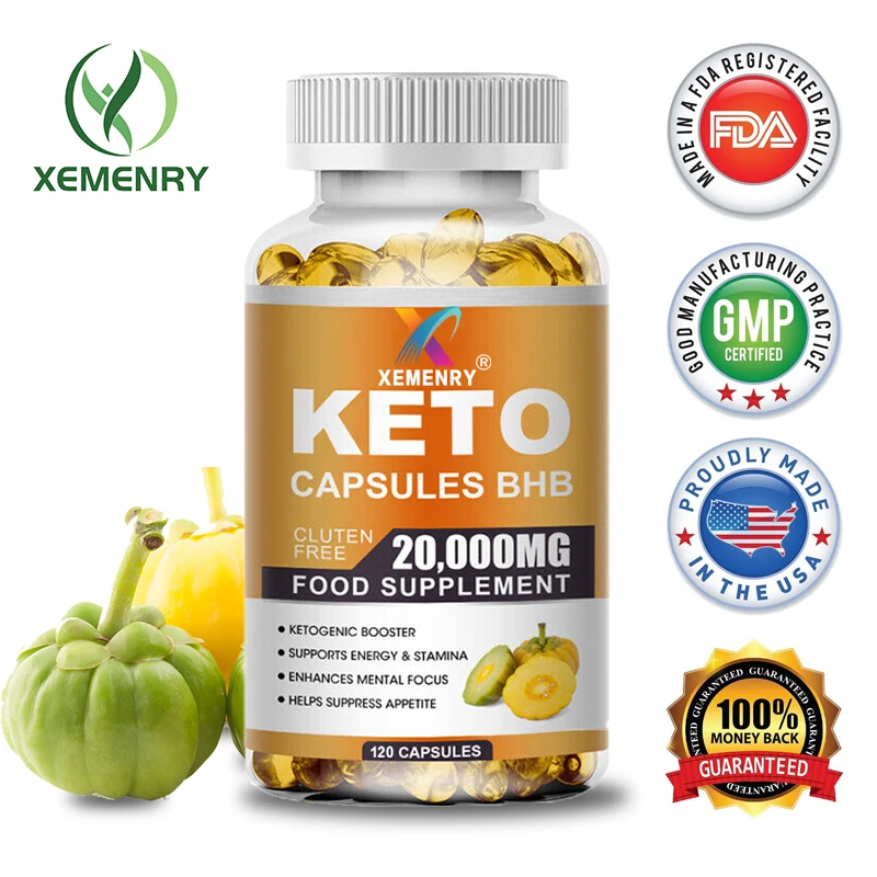 

Keto Capsules 20000 mg - Contains Apple Cider Vinegar, Organic Beetroot, Vitamin B9, Vitamin B12