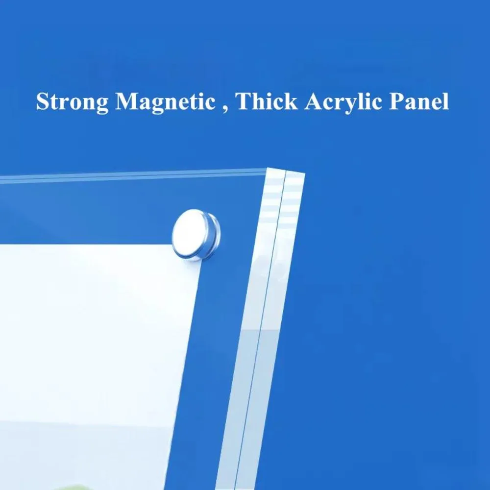 A5 148x210MM L Shape Magnetic Picture Photo Poster Frame Acrylic Sign Holder Restaurant Menu Paper Price Label Card Tags