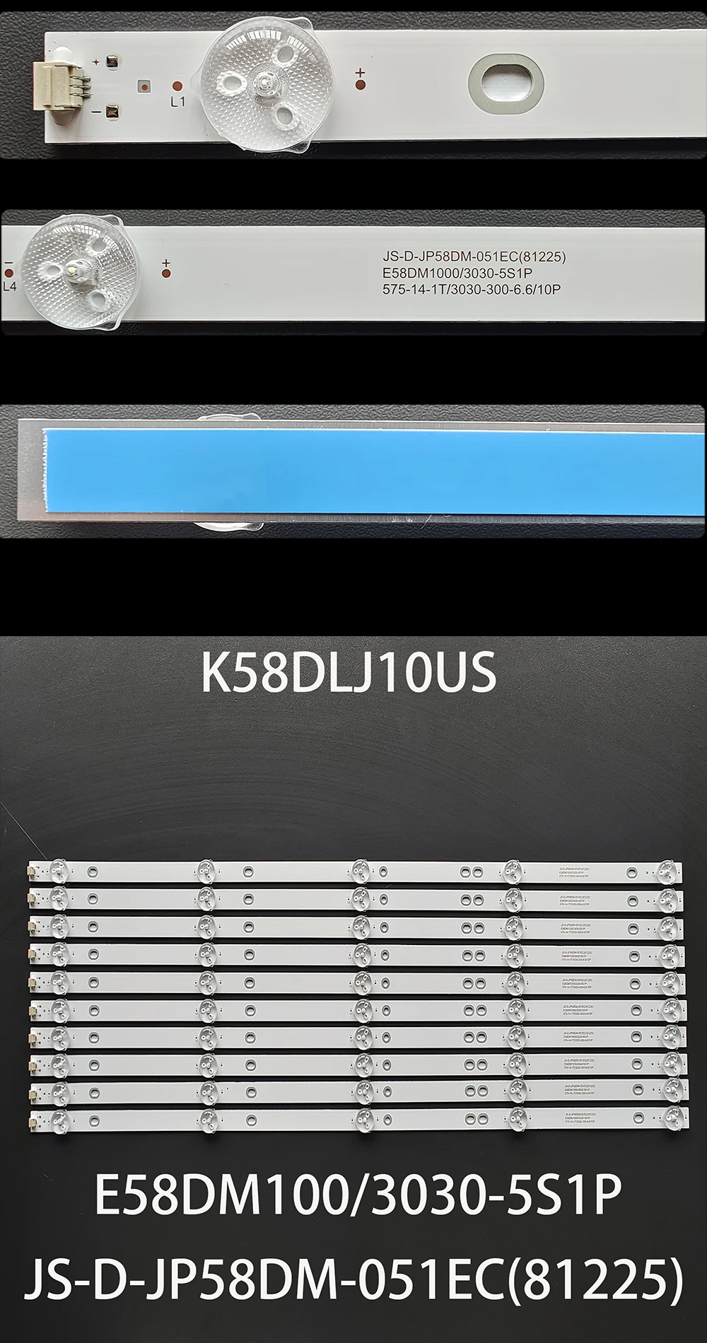 TD K58DLJ10US polaroid 58 tvled584k01 JS-D-JP58DM-051EC(81225) E58DM100 3030-5S1P