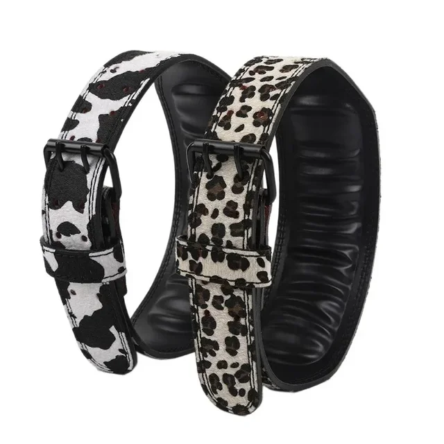 Leopard Fitness Belt Weightlifting Squat Powerlifting Waist Support Gym Powerlifting Strength Training Crossfit Waist Belts 3