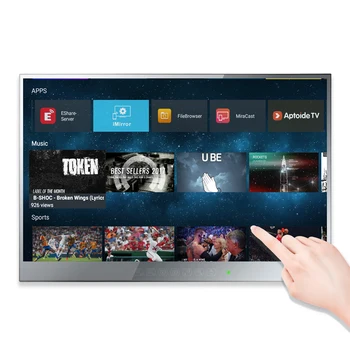 Souria 22 inch Smart TV Touchscreen Bathroom Magic Mirror LED Television Integrated WiFi Hidden Vanishing Mirror DTV Tuner Hotel