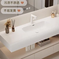 Bathroom Furniture Skin Sensor Bathroom Vanity Cabinet With Sink And Mirror Integrated Arc Washing Table Combination To Wash 5