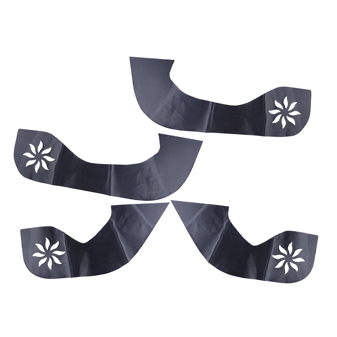 

4Pcs Carbon Fiber Style Car Inner Door Anti-Kick Panel Cover Trim PU Leather Fit for Hyundai Santa Cruz 2022-2023
