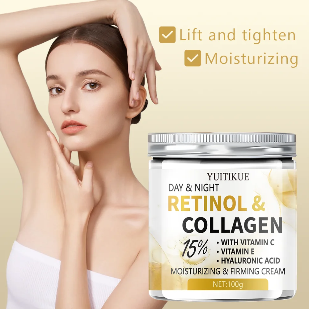 YUITlKUE Retinol & Collagen Moisturizing Firming Cream with Niacinamide & Vitamin C Lightweight non-greasy formula to firm skin