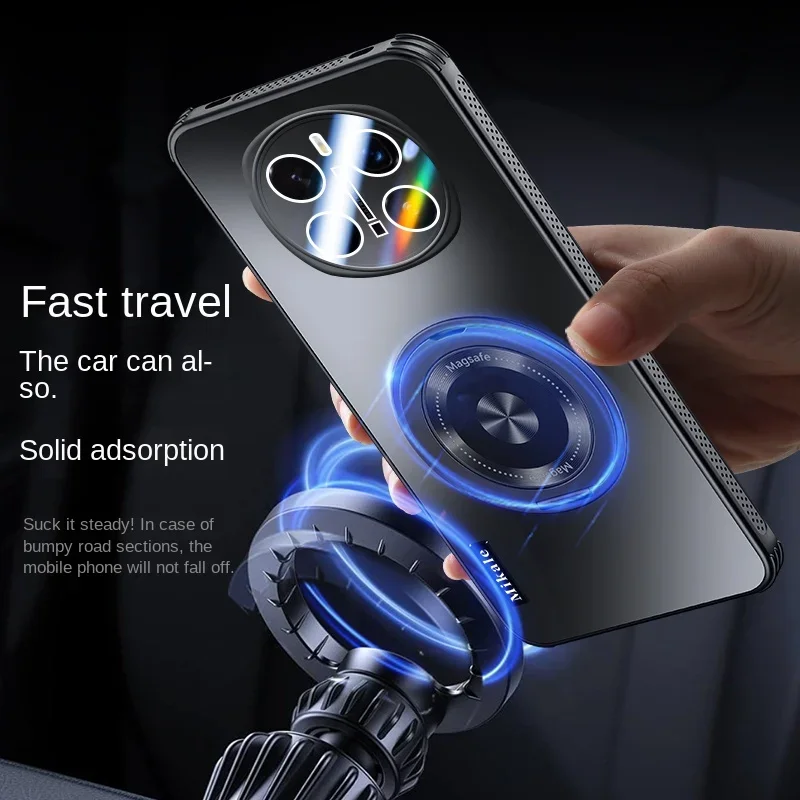Magnetic Wireless Charging Shockproof Case with Ring Holder