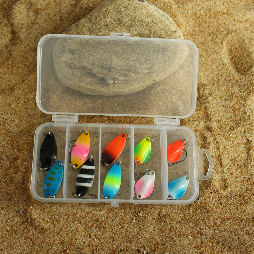 

10pcs Mixed Colorful Fishing Spoon Lures Set Metal Lure For Fishing Pesca Fishing Tackle Trout Bait