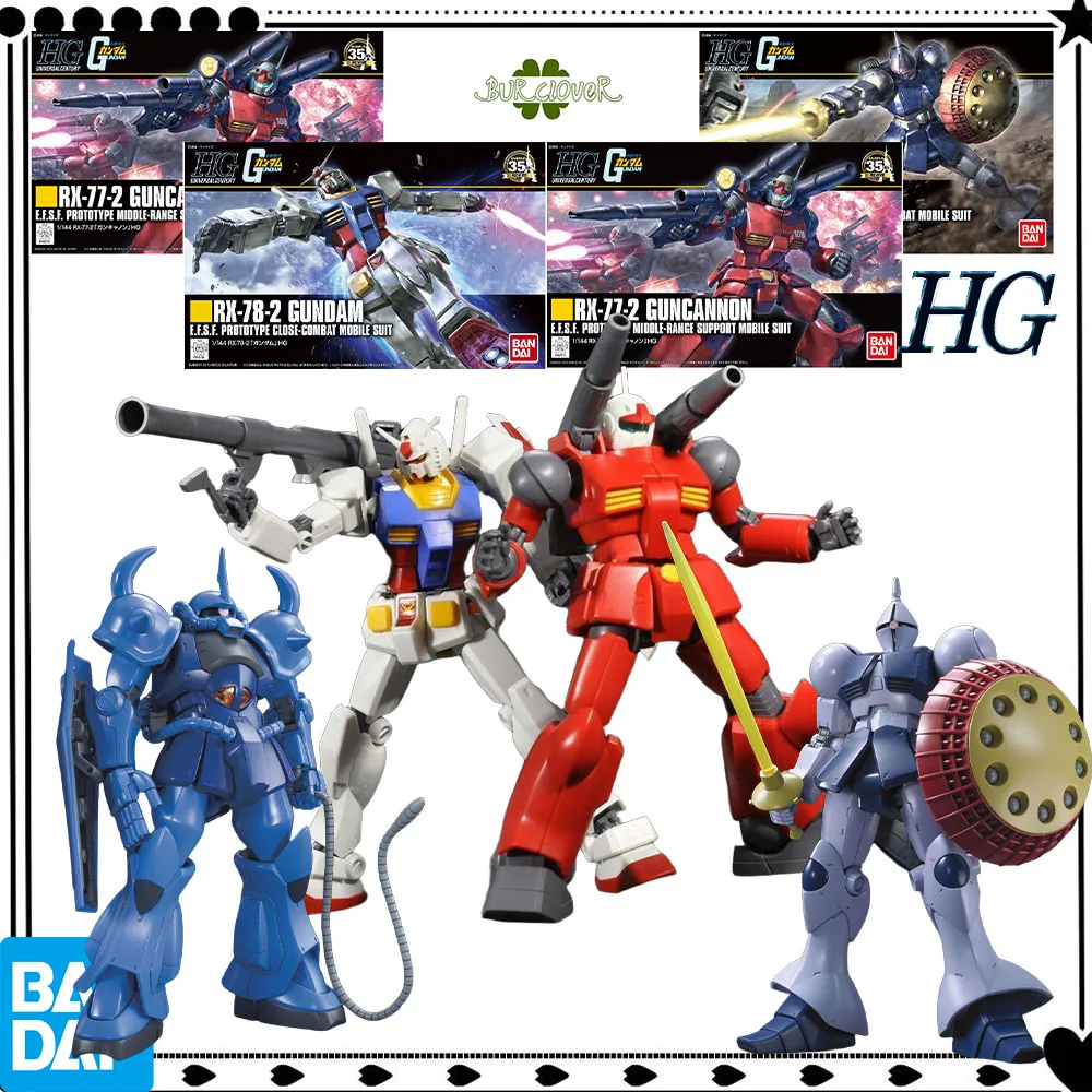 100%  반다이 HGUC RX-77-2 건캐논 & RX-78-2 건담(리바이브), 1/1..