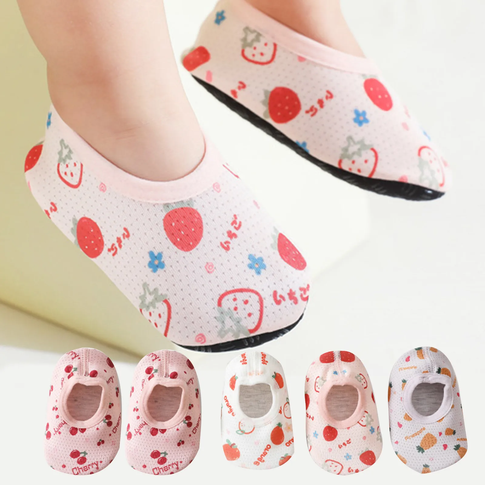 

Baby Kids Boys Girls Cartoon The Floor Socks Barefoot Aqua Socks Non-Slip Shoes Rubber Sole Cartoon Indoor Socks Infant Shoes