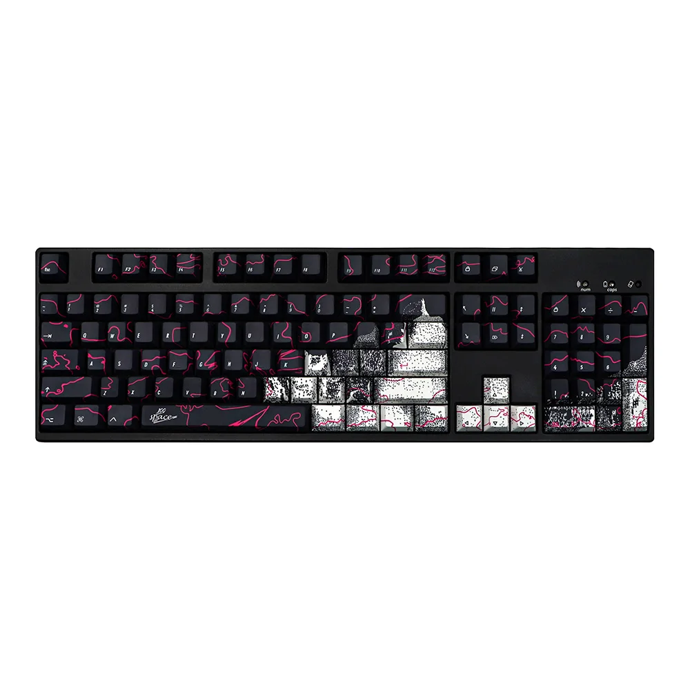 Chaves Gmk Graffiti Keycaps Cereja Perfil Pbt Tintura Sublimação Teclado Mecânico para mx Switch G610 K70 com Iso Ente 146 - Imagem 5