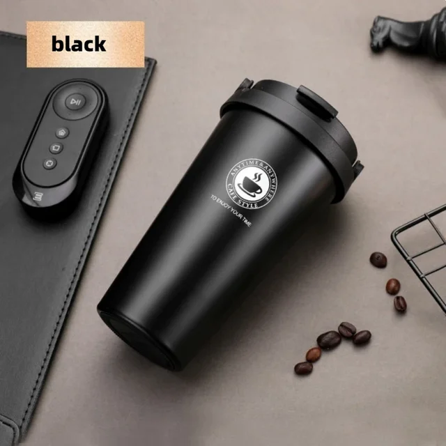 2025 Vacuum stainless steel coffee cup, creative handle insulated cup, vacuum portable car cup, suitable for outdoor office use 5