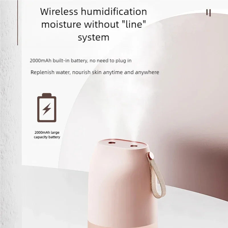 Air Humidifier Portable Double Mist 300ml Cold Mist Diffuser 2000mAh Humidifier Car Air Purifier USB Mini Air Freshener Gift New 3