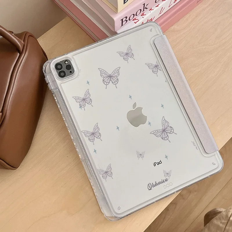Butterfly Design Smart Case with Pen Holder