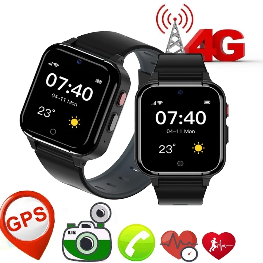 

4G Smart Video Call Watch Elderly Old Man Heart Rate Blood Pressure Monitor GPS WIFI Trace Locate Camera Thermometer Smartwatch