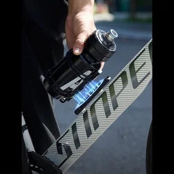 Magnetic Quick - Release Bike Bottle Holder - Secure No - Fall Design with Straps & Tool, Black (Black)