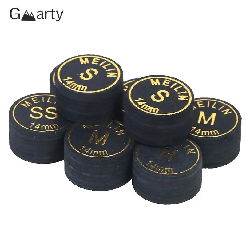 14mm 9 겹 스누커 큐 팁 2 개/묶음, 일본 큐 팁, 품질 풀 당구 돼지 가죽 큐 팁
