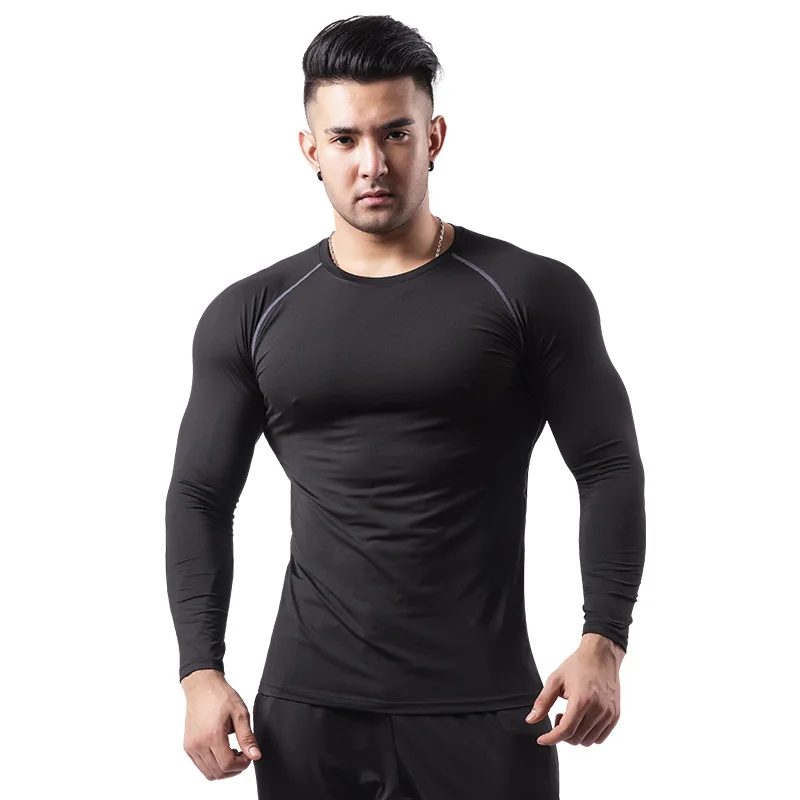 Men New Fitness Long Sleeve Tank Tops T-shirt Fashion Popular Man Clothing Breathable Quick-Drying T-shirts Oversized Sportswear