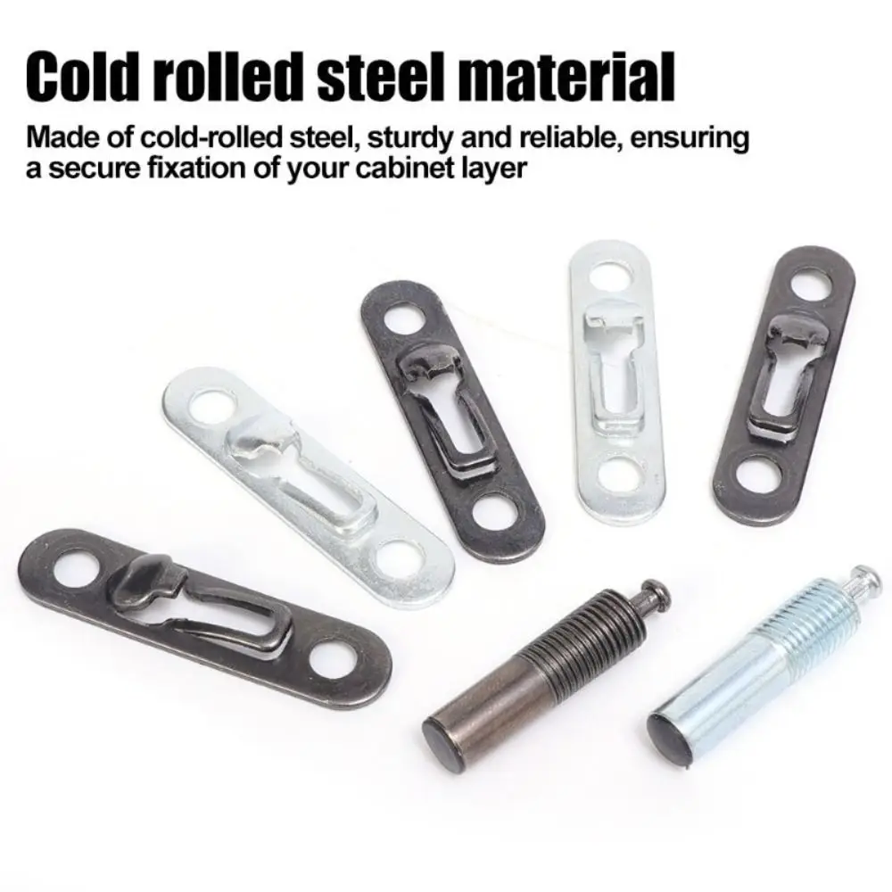 5Sets Concealed Installation Wardrobe Sliding Buckle Two-in-one Hardware Tools Furniture Invisible Connectors Elastic Invisible