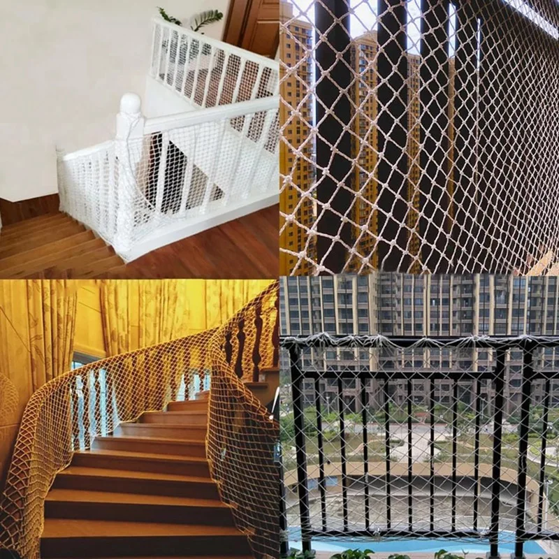 T84C-2X Pet Child Safety Net Home Pet Dog Cat Balcony Railing Stairs Fence A