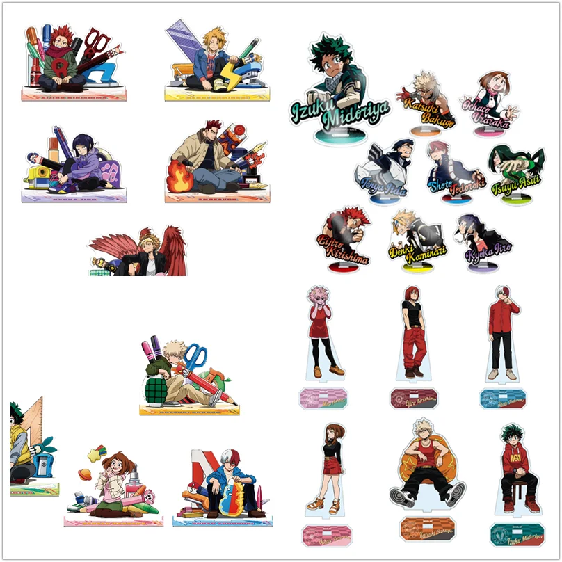 

Anime My Hero Academia Figure Doll Midoriya Izuku Bakugou Katsuki Todoroki Shoto Acrylic Figura Stand Model Cosplay Toy Gift