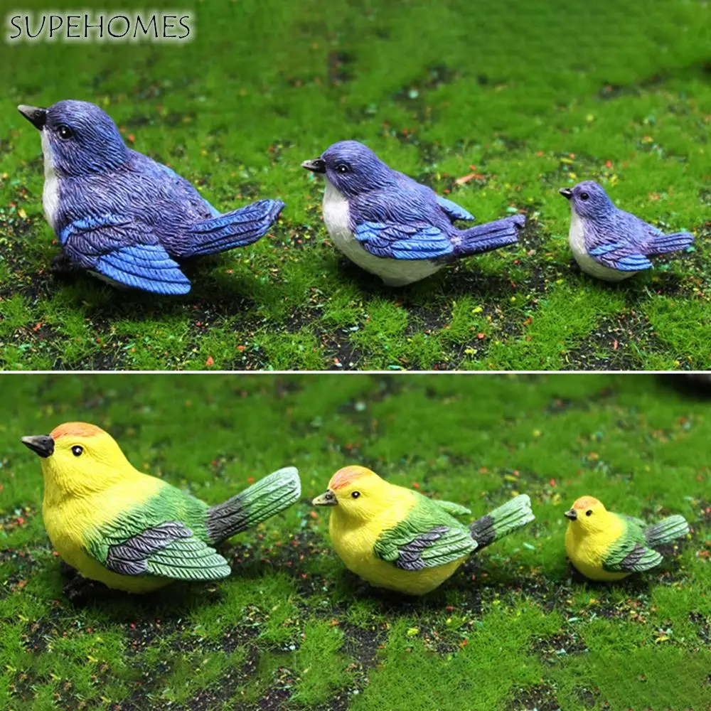 

Mini Bird Ornament Garden Decorations Fairytale Garden Accessories Resin Crafts DIY Succulents Bonsai Figurines
