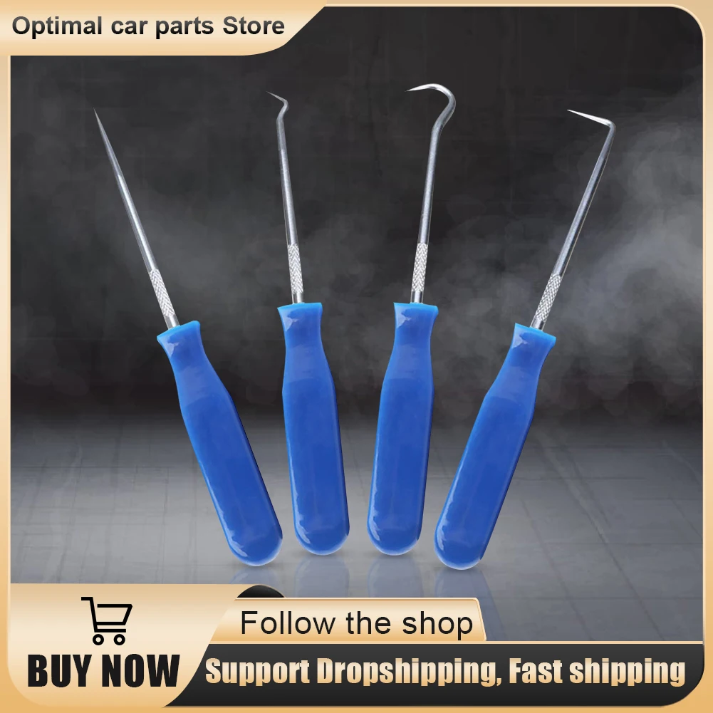 4Pcs 135mm Car Oil Seal Screwdrivers Set Hooks Tools O-Ring Seal Gasket Puller Remover Auto Vehicle Pick tool accessories