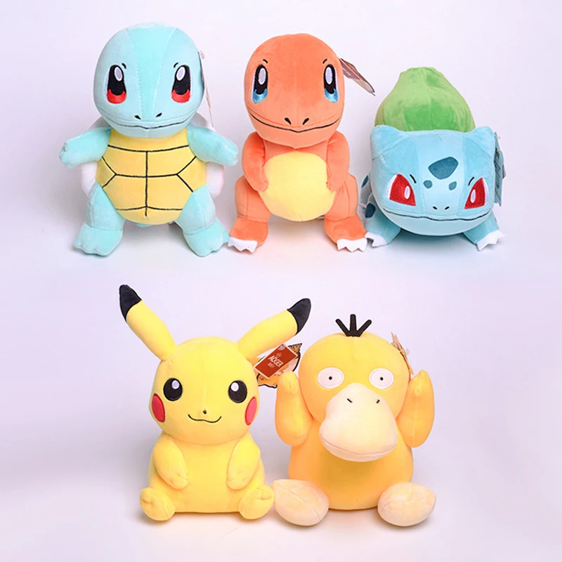 

Anime Pokemon Figure Pikachu Psyduck Charmander Bulbasaur Plush Doll Stuffed Plush Toy Gift Clip Machine Collect Doll Toys