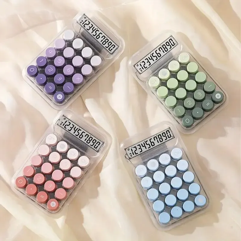 Calculator 1pc Gradient 10 Digits Transparent Shell Aesthetic Kawaii Multicolor