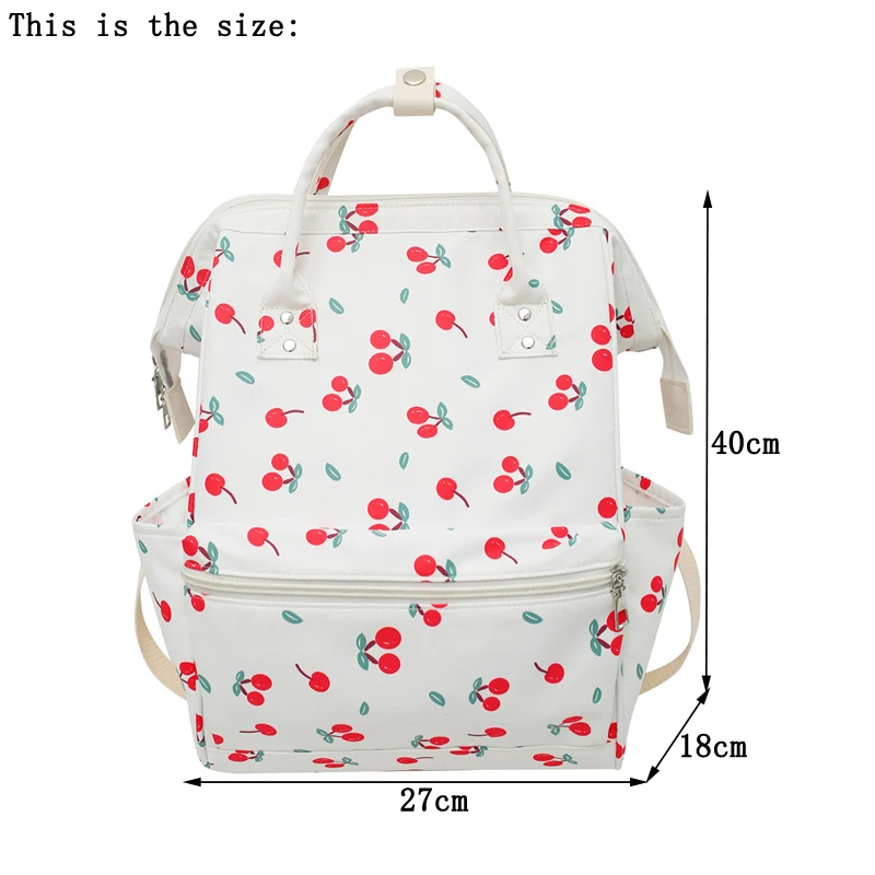 Cherry Printing Woman Backpack 2023 New Cute Schoolbag Student Book School Bag For Teenage Girls Boys High Quality Rucksack 6