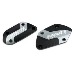 Premium Aluminum Front Clutch & Brake Fluid Reservoir Cap Cover for Adventure Motorcycles (R1250GS ADV Gray)