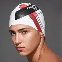 Unisex Big Size Happiness Comfortable Swimming Cap Hats Accessories For Man Women Waterproof Fishtail 1